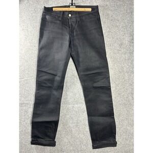 Naked & Famous Rare Weird Guy Black Selvedge Raw Denim Jeans Sz 33 Heavy Weight